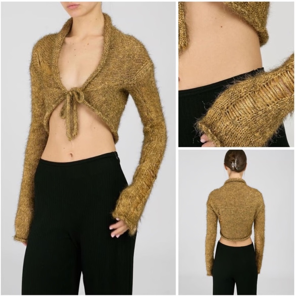 Miss Sixty -Black Knit Shrug with Long Sleeves